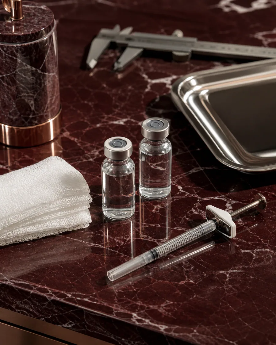Sterile vials and precision aesthetic instruments